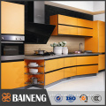 matt lacquer painted yellow kitchen cabinets simple design from customized kitchen cabinet factory